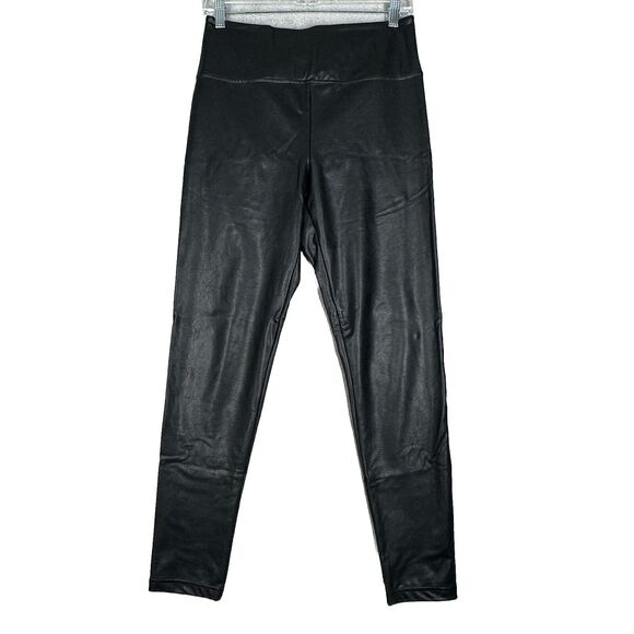 Boston Proper Pants Women‎ Small Black Skinny Faux Leather Legging Rocker Edgy - Picture 1 of 10